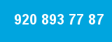 920 893 77 87 920 893 77 87